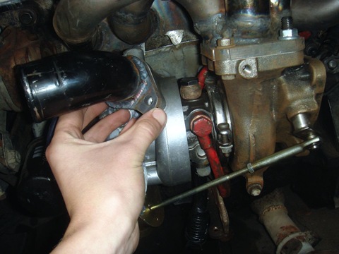 Manifold turbo downpipe installation - Toyota Starlet 13 L 1997