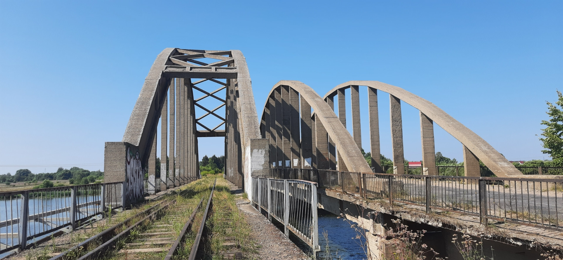Архивные фото строительства моста Калязин