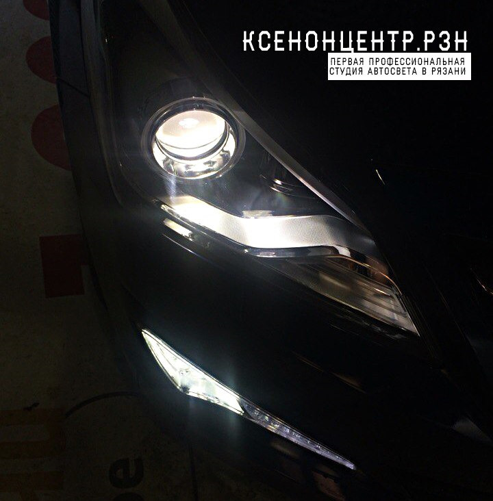 Установка ксенона IXEON в ближний свет и ПТФ, установка защитной сетки ...