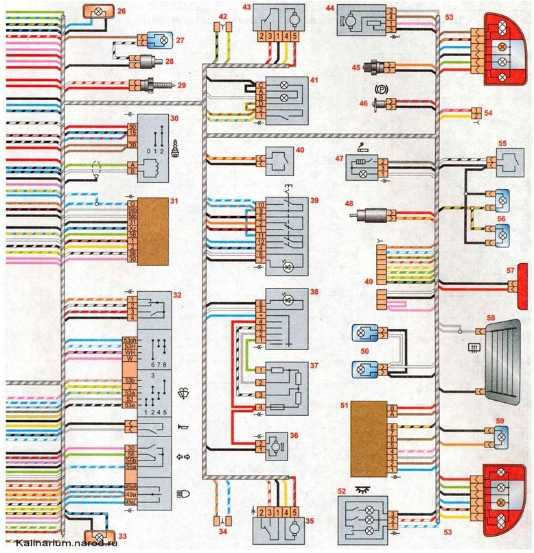 Схема электропроводки ваз калина 1 8 клапанов