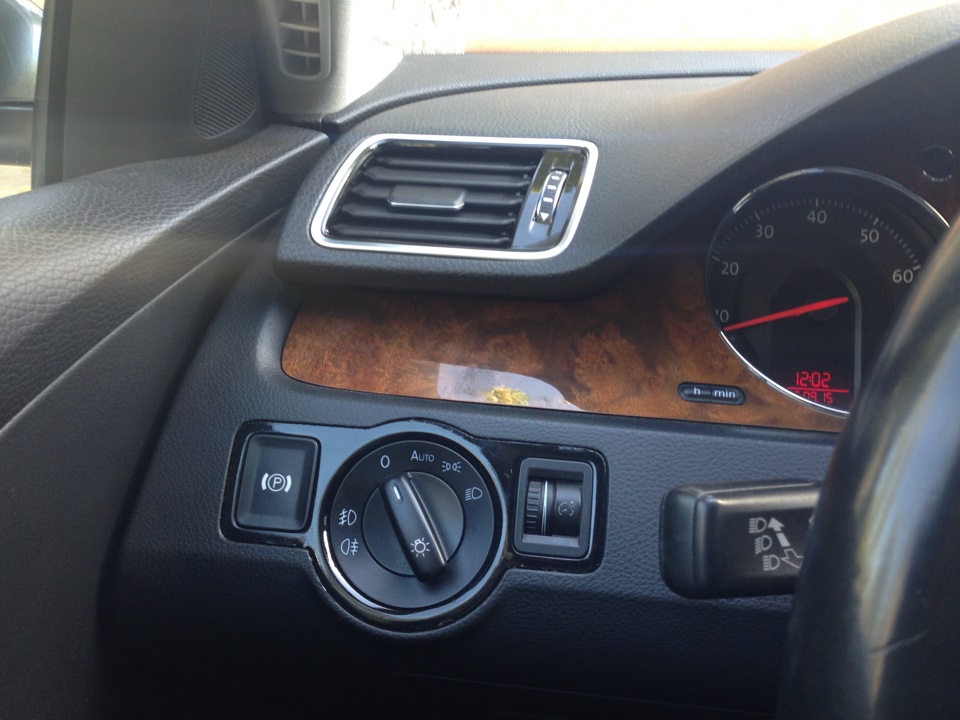 Воздуховоды с подсветкой в стиле рояльный лак. — Volkswagen Passat B6 ...