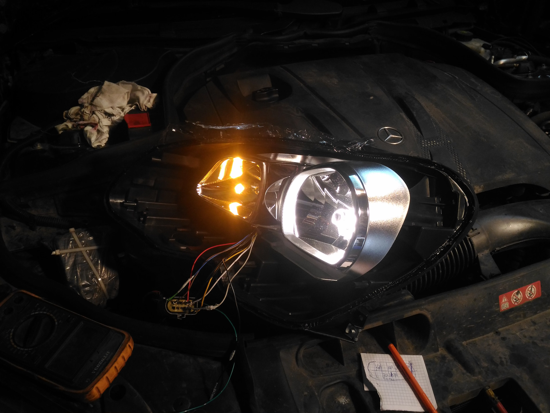 Пинуем фары w204 rest — Mercedes-Benz C-Class (W204), 2,2 л, 2008 года ...