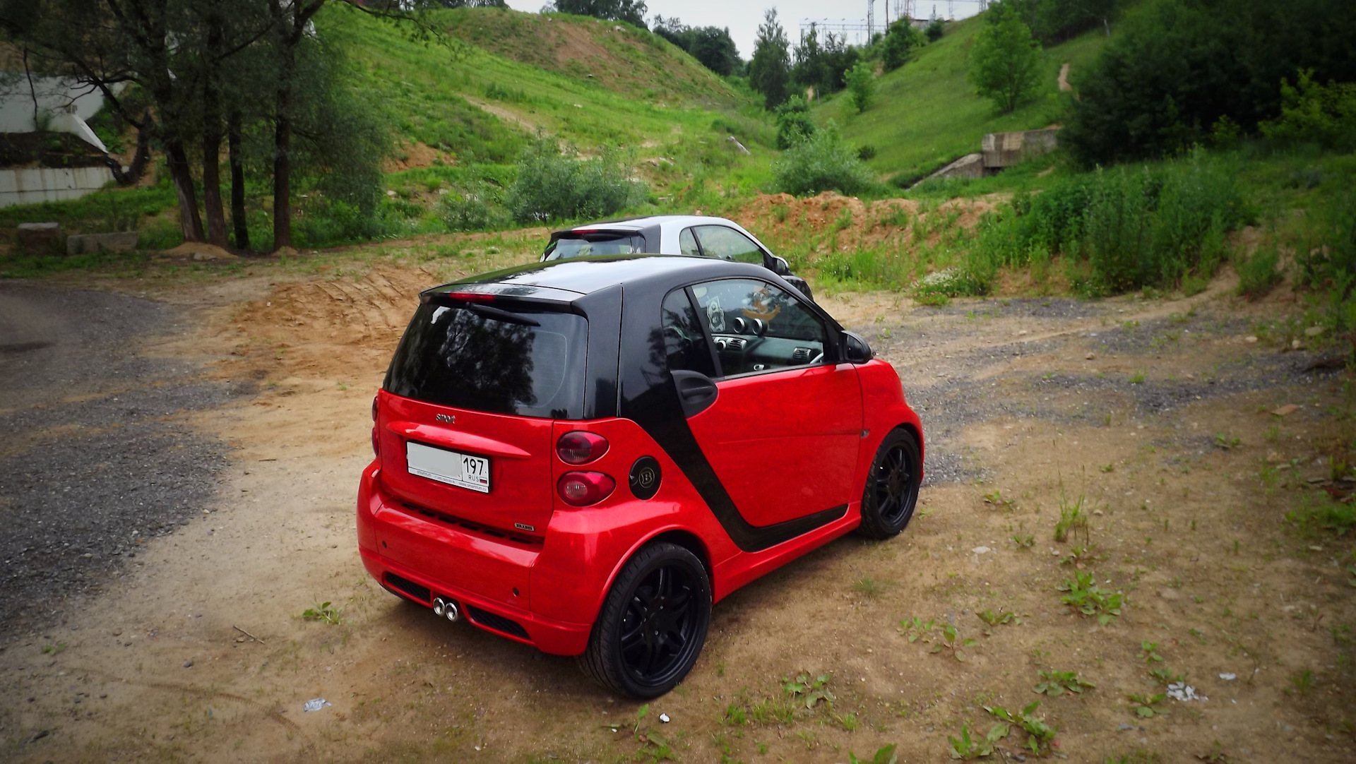 Smart Fortwo 2008 чёрно крастный