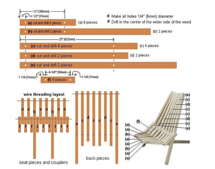 Садовое кресло своими руками из брусков чертеж
