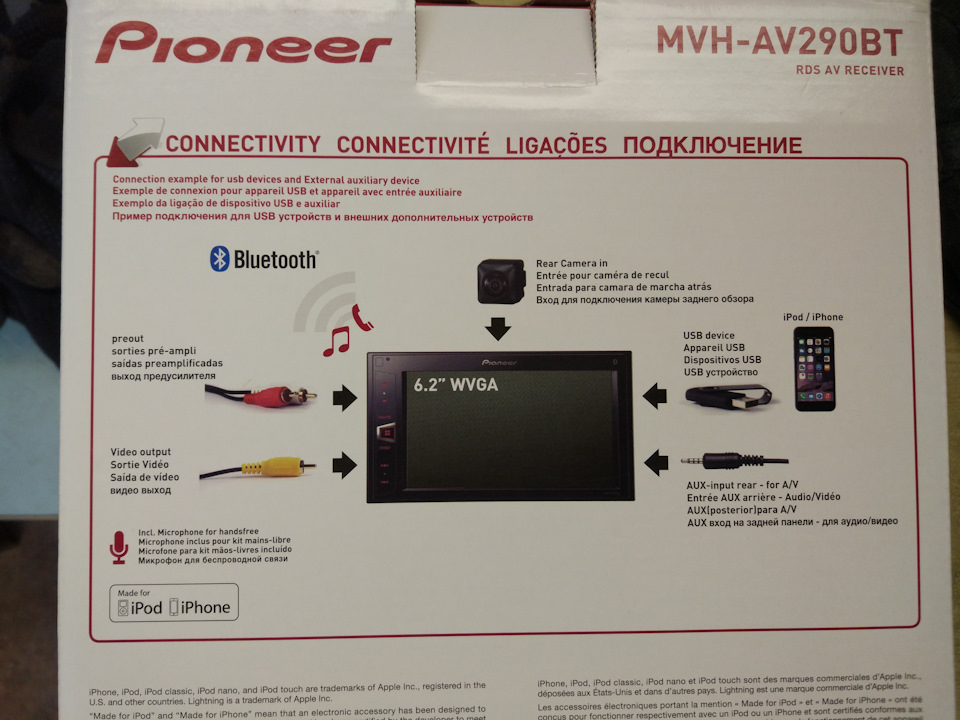 Mvh av190 pioneer схема подключения