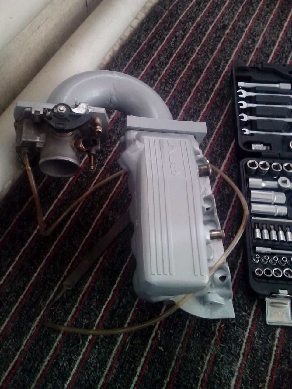 Доработка впускного коллектора под ДЗ ВАЗ — Audi 80 (B3), 1,8 л, 1989 ...