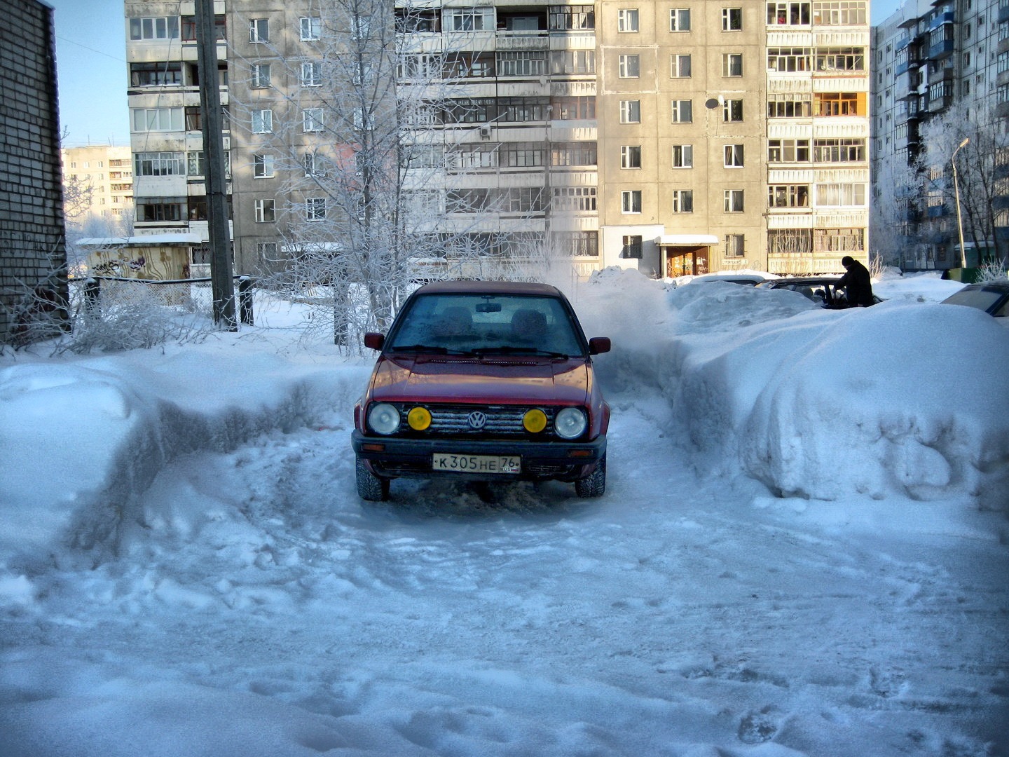 Парковка зимой