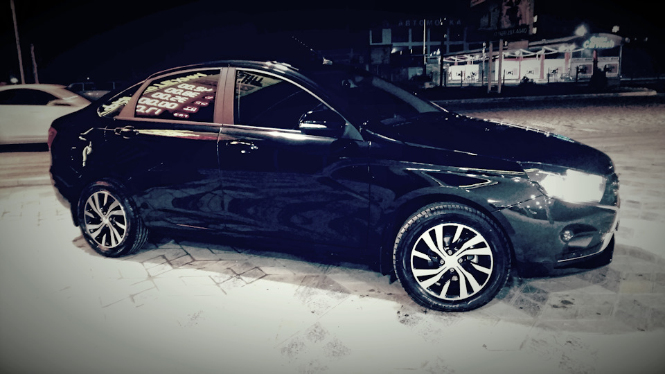 Lada Vesta Ночью чуть чуть быстрее!