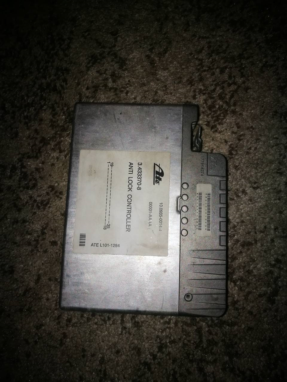 ABS ECU CONTROLLER ATE L101-1284 Volvo 480 β logbook Volvo 480 1.7 TURBO 1998 on DRIVE2