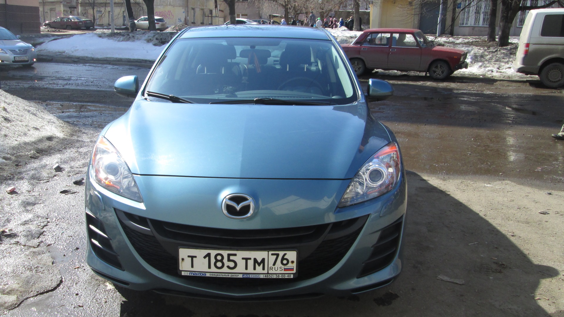 Mazda 3 (2G) BL 1.6 бензиновый 2011 | Серо-голубой металлик на DRIVE2