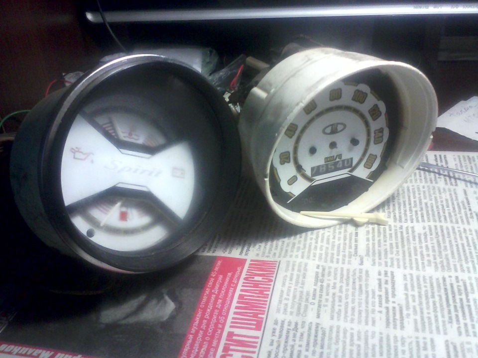 Было скучно решили переделать подсветку приборов — Lada 2105, 1,3 л ...