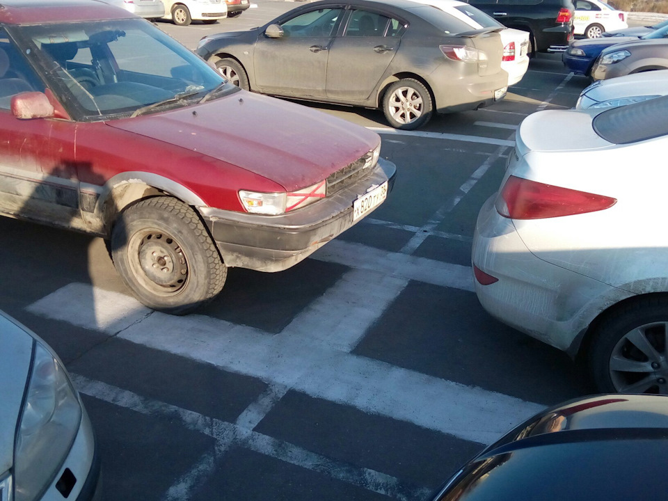 Парковка для гелика. — Toyota Sprinter Carib (95), 1,8 л, 1989 года ...