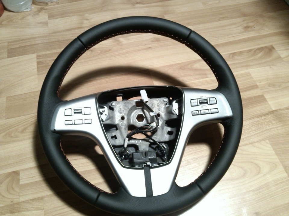 Перетяжка руля кожей для mazda 6 — Lada Приора седан, 1,6 л, 2008 года ...