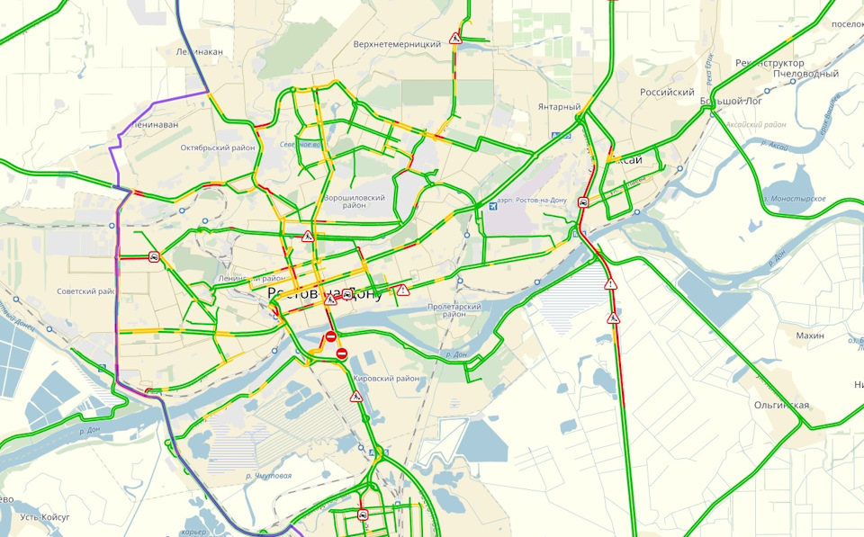 Карта ростова с пробками онлайн