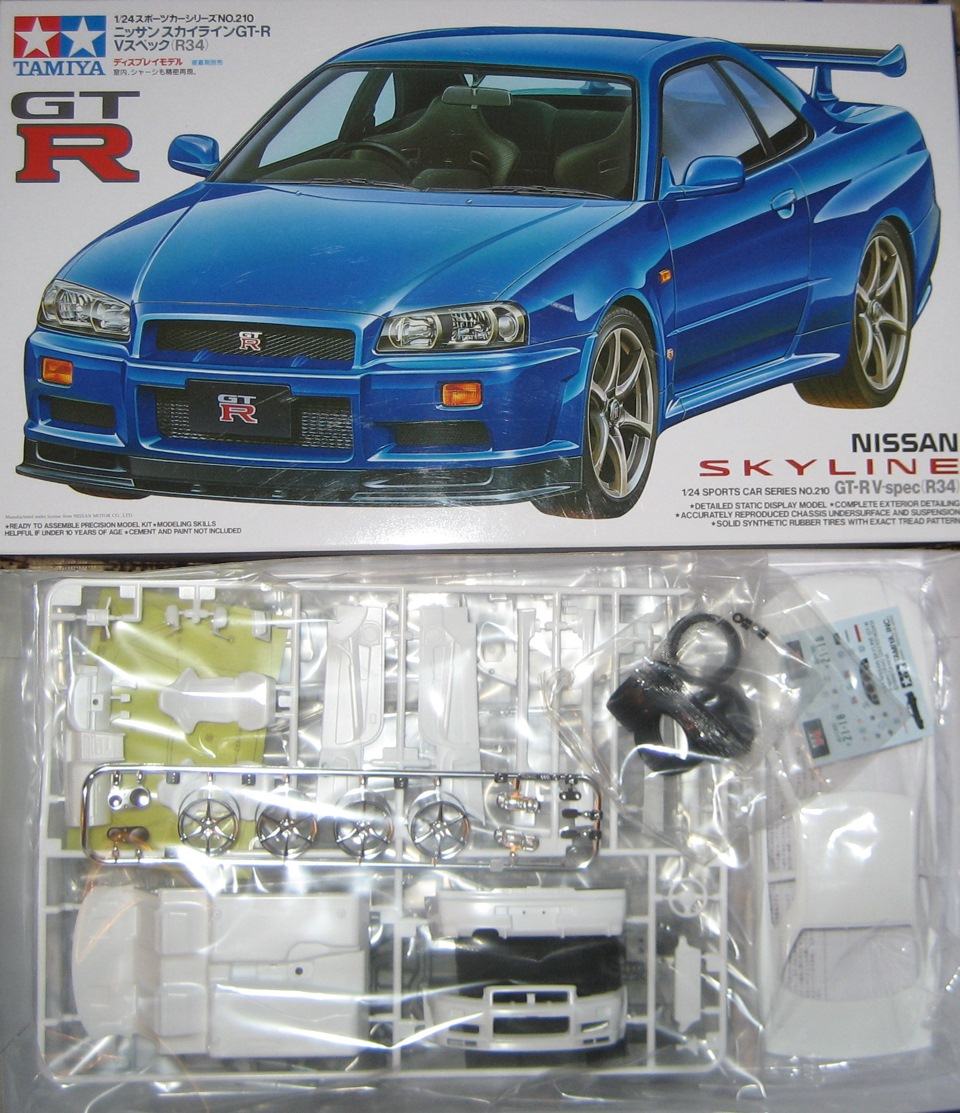 Сборные модели nissan skyline. Nissan Skyline GTR r34 Tamiya. Tamiya Nissan Skyline r34 1:24. Сборная модель Nissan Skyline r34 Tamiya. Nissan Skyline gt-r v-spec r34 Tamiya.