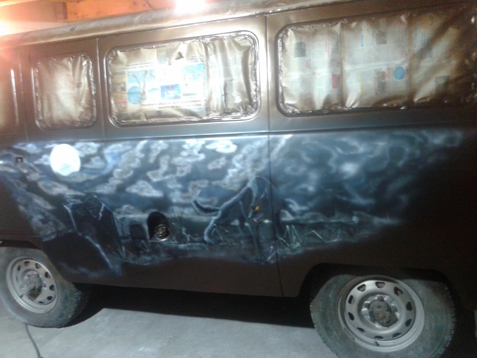 Аэрография на бочины. — УАЗ 2206, 2,5 л, 1987 года | тюнинг | DRIVE2