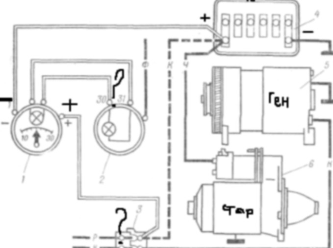 Схема подключения амперметра уаз 469