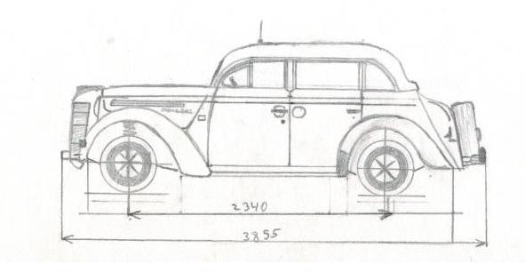 Москвич 400 чертеж