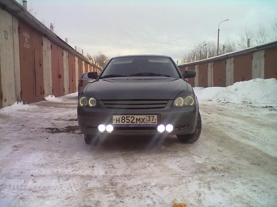 Долгожданный ксенон в ПТФ. — Lada Приора хэтчбек, 1,6 л, 2008 года ...