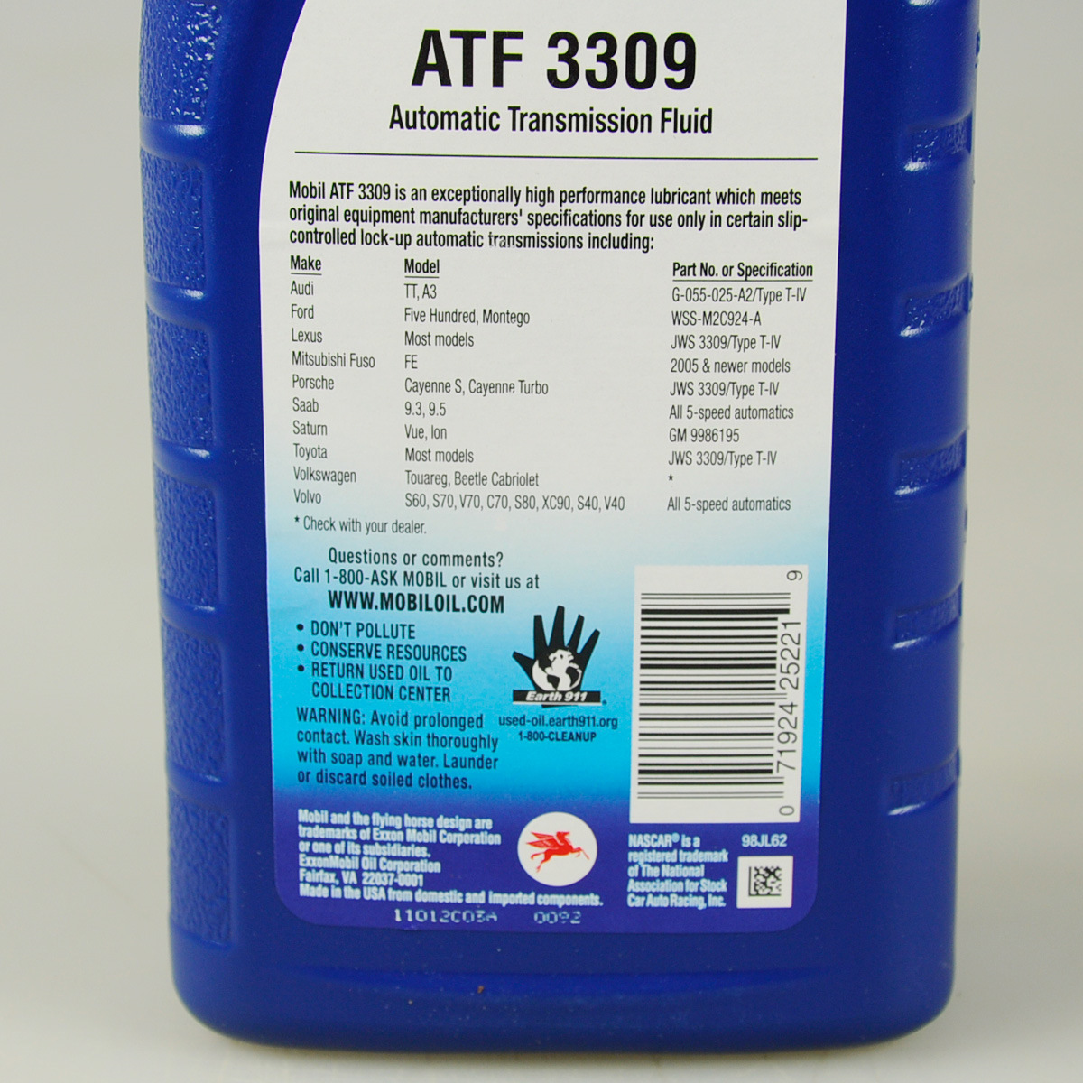 Atf jws 3309. Jws 3309 аналоги. Mobil 3309 заводская упаковка. Esso jws-3309 atf. Атф 3309.