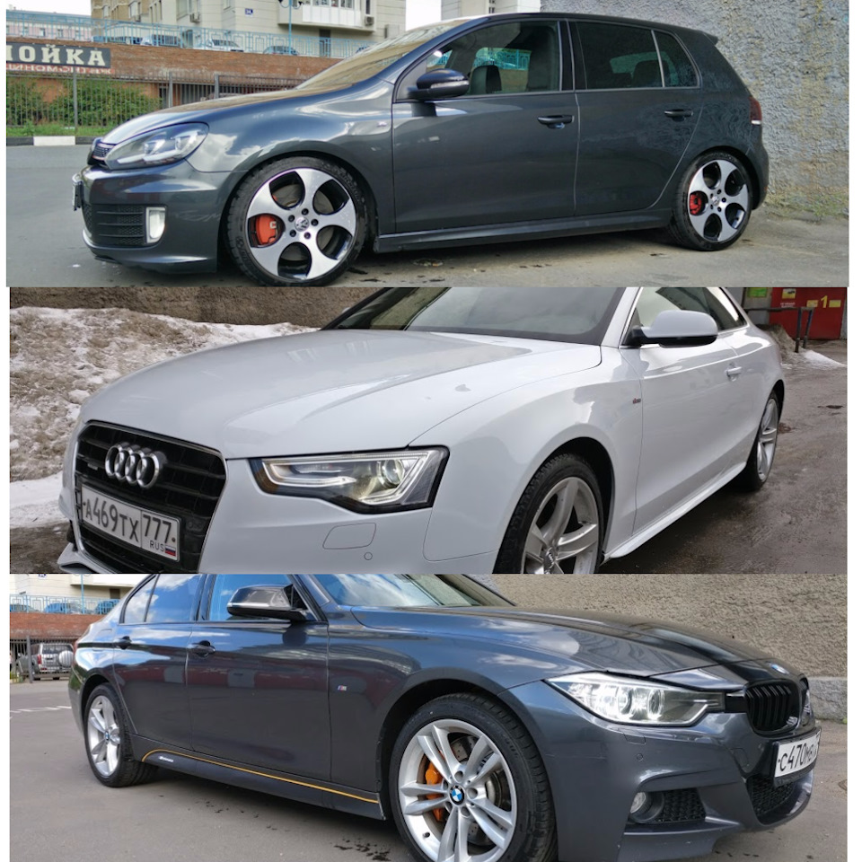 Сравнение BMW 320xi, Audi A5 quattro и VW Golf GTI 6 edition35 — BMW 3  series (F30), 2 л, 2014 года | наблюдение | DRIVE2