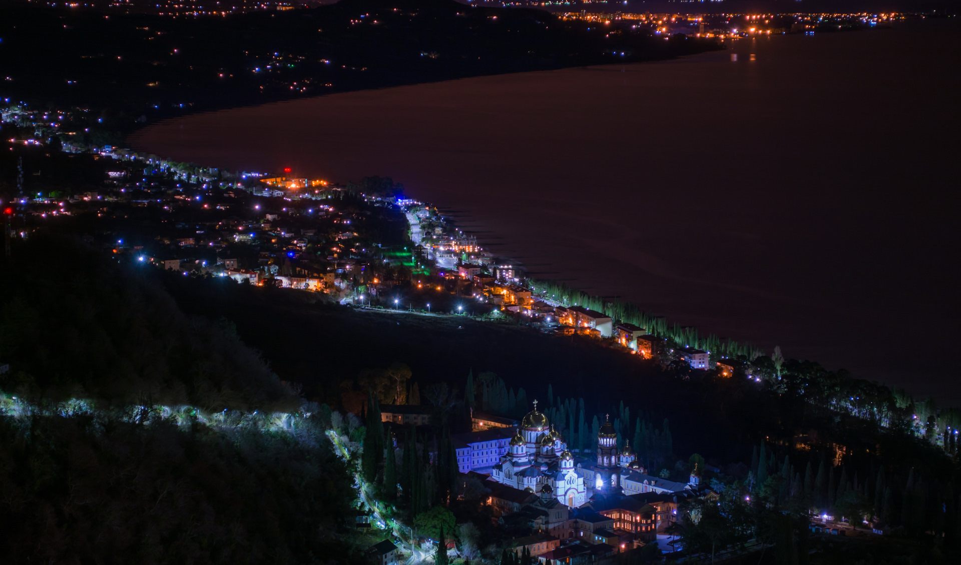 Ночная Гагра Абхазия
