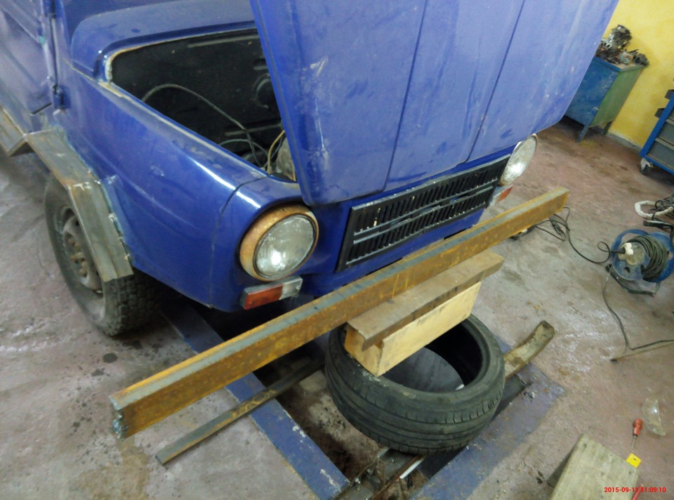 Передний бампер+кенгурятник — ЛуАЗ 969, 1,6 л, 1986 года | своими ...