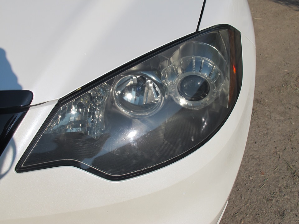 Покраска решетки, установка сетки, полировка фар и оклейка их пленкой ...