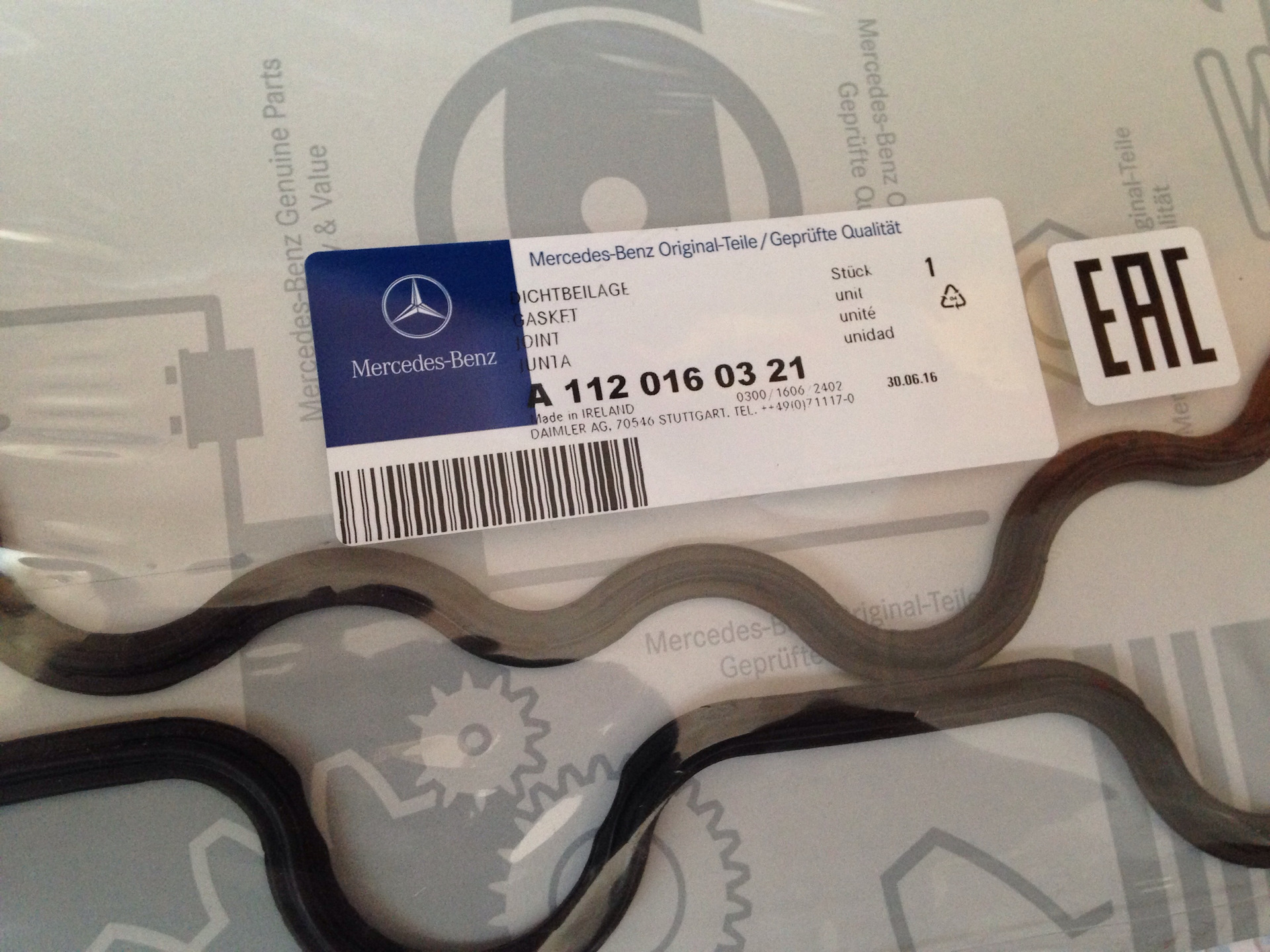 Покупка прокладок крышки клапанов — Mercedes-Benz E-class (W211), 2,6 л ...