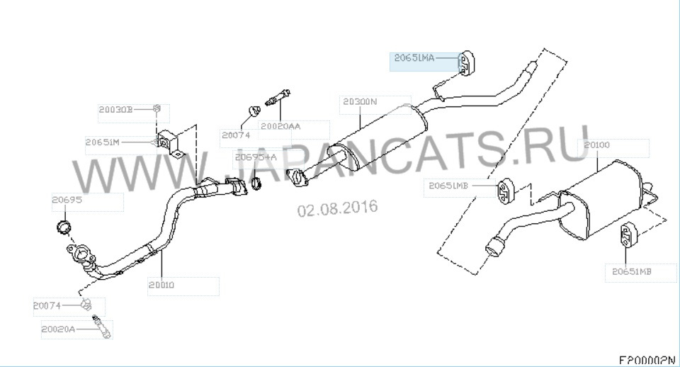Схема выхлопной системы nissan tiida