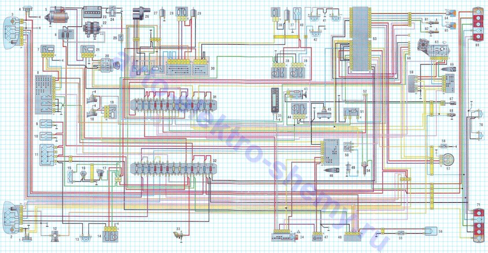 Схема электропроводки автомобиля Газель с двигателем автомобиле, вызванного