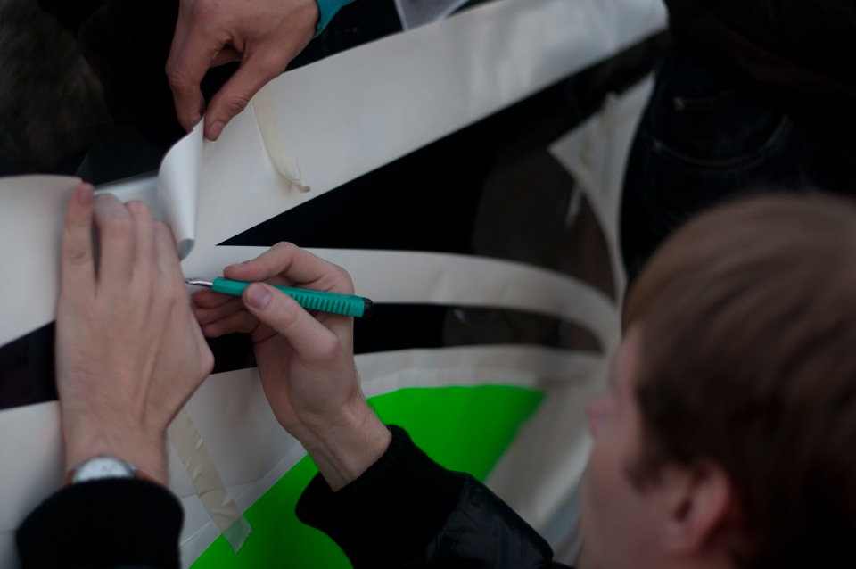 Оклейка виниловой пленкой белого) — Honda Civic Si (5G), 2 л, 2002 года ...