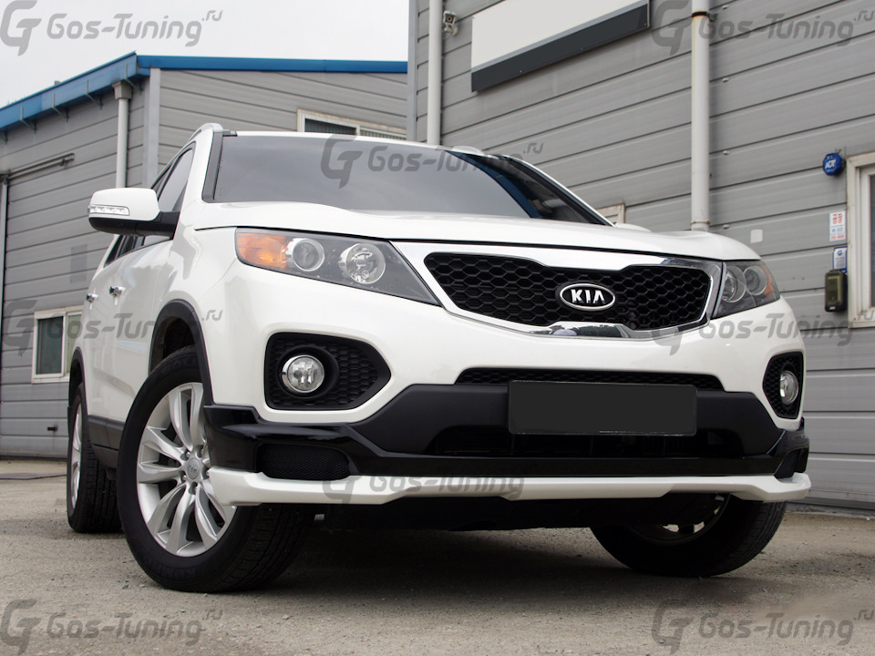 Обвес — юбка переднего бампера для Киа Соренто 2010-2013 — GOS-Tuning ...