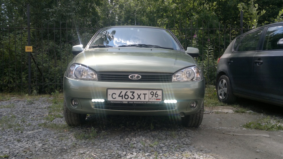Дневные ходовые огни — Lada Калина Хэтчбек (1G), 1,6 л, 2011 года ...