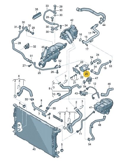 Схема системы охлаждения двигателя ауди а4 б6 - 93 фото