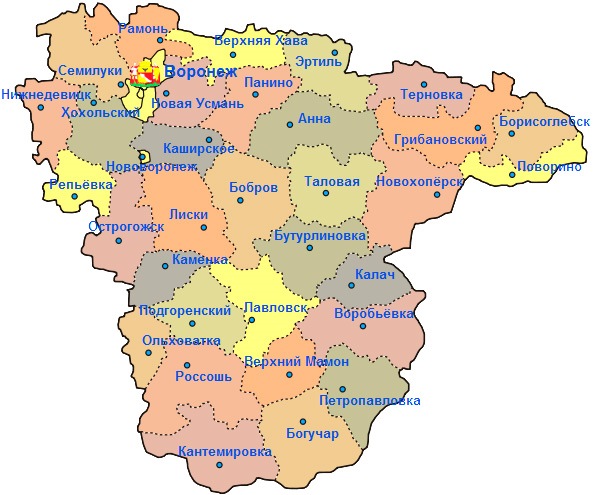Скачать карту воронежской области для навигатора бесплатно