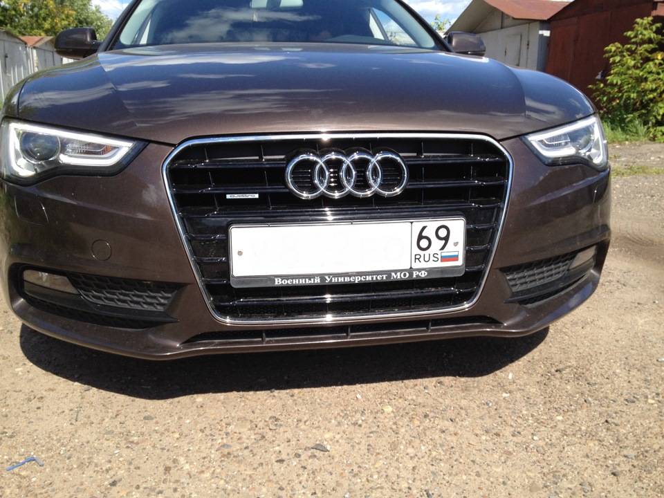 Установка защитной сетки под решетку — Audi A5 Sportback (1G), 2 л ...