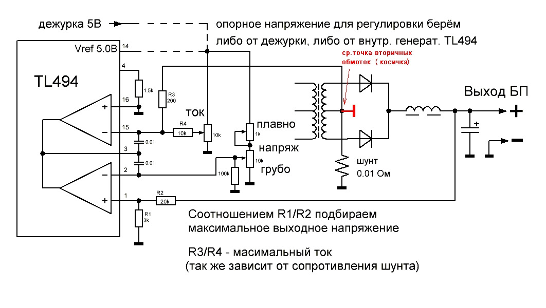 Z594 схема включения