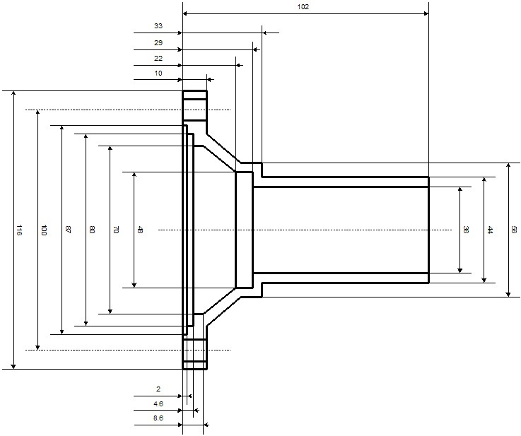 Цапфа газ 3110 чертеж