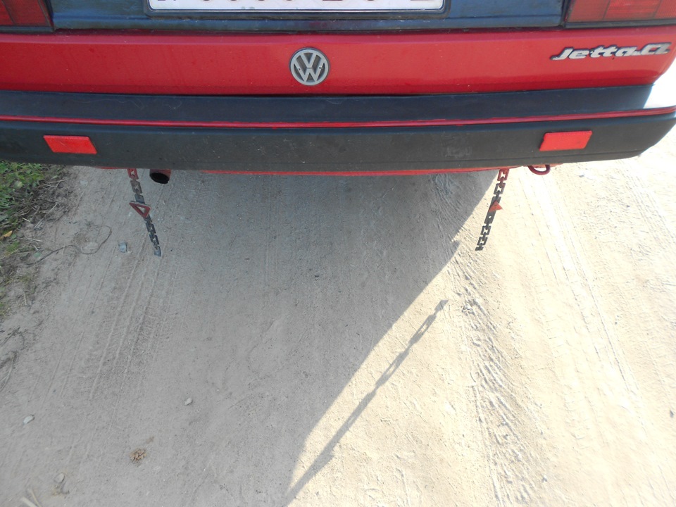 Красная полоска в бампер — Volkswagen Jetta II, 1,6 л, 1989 года ...