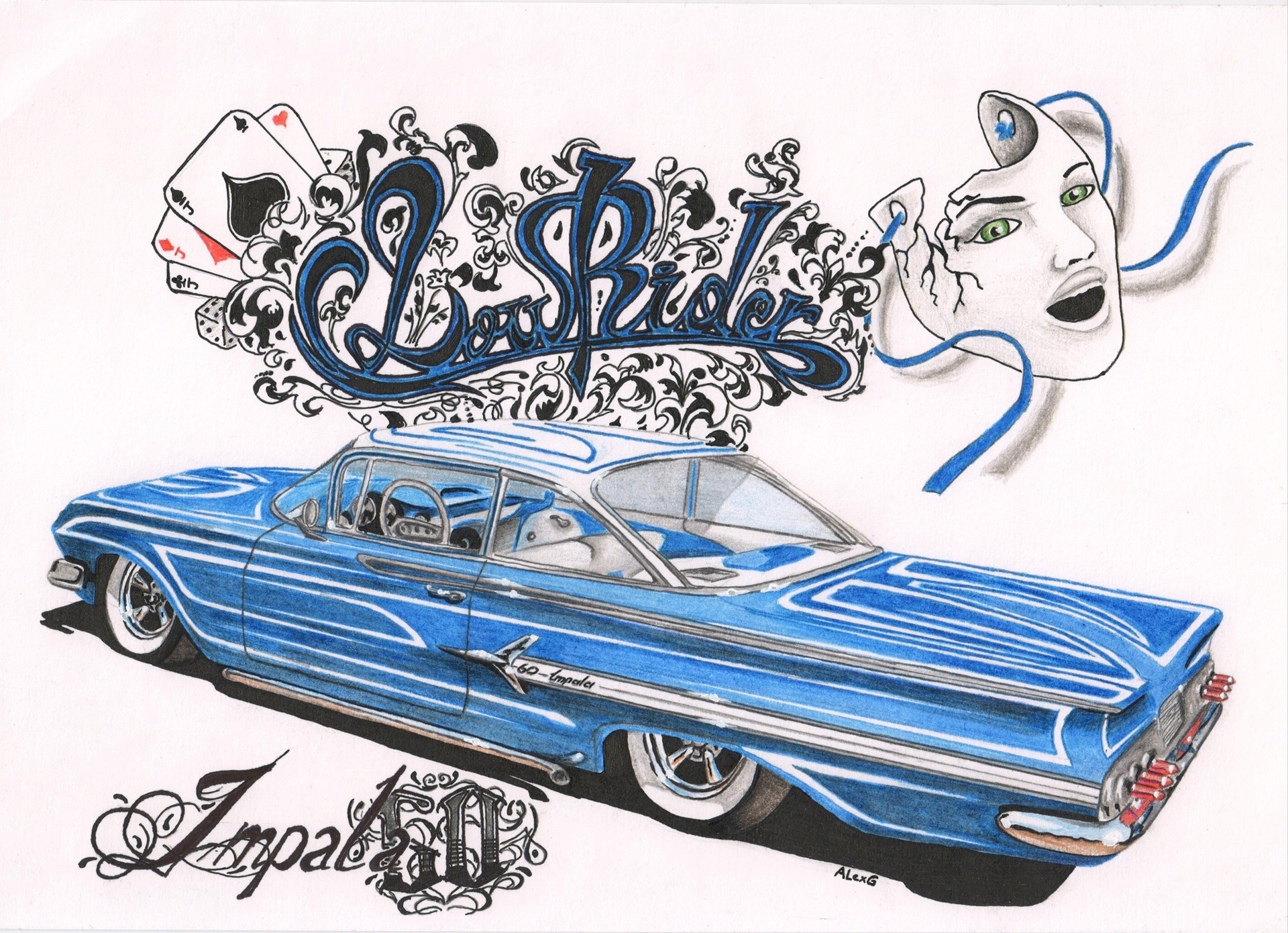 Очередной лоурайдер Chevy Impala 1960 г.в. 