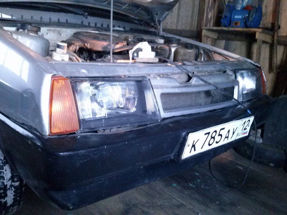 задул в черный цвет фары — Lada 2109, 1,3 л, 1990 года | тюнинг | DRIVE2