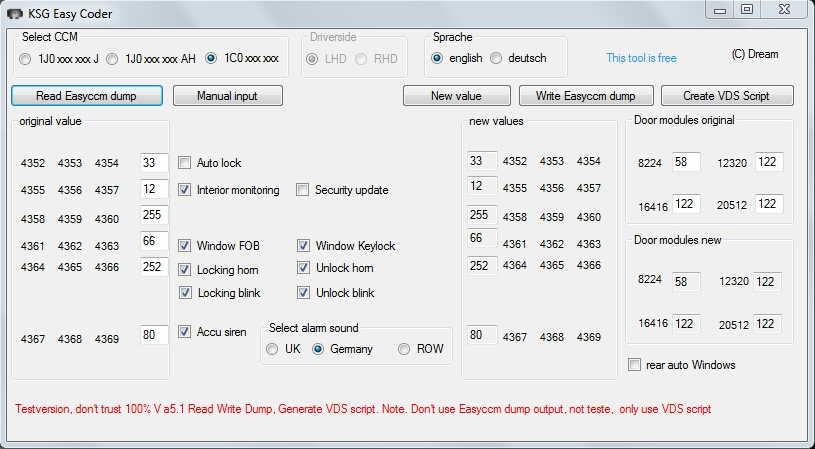 Programma Ksg Easy Coder 5 1 Volkswagen Golf 1 6 L 2001 Goda Na Drive2