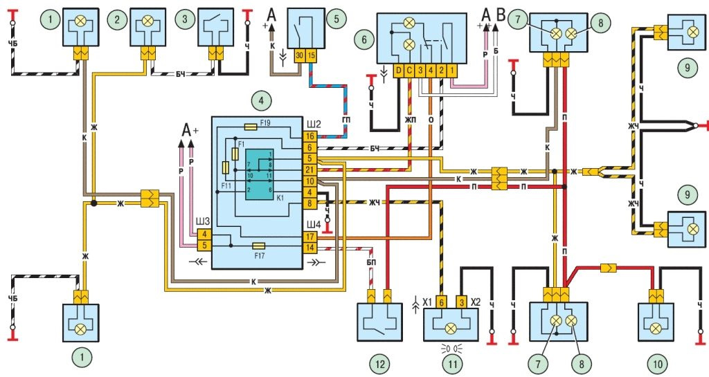 Схема электропроводки шевроле нива 2004