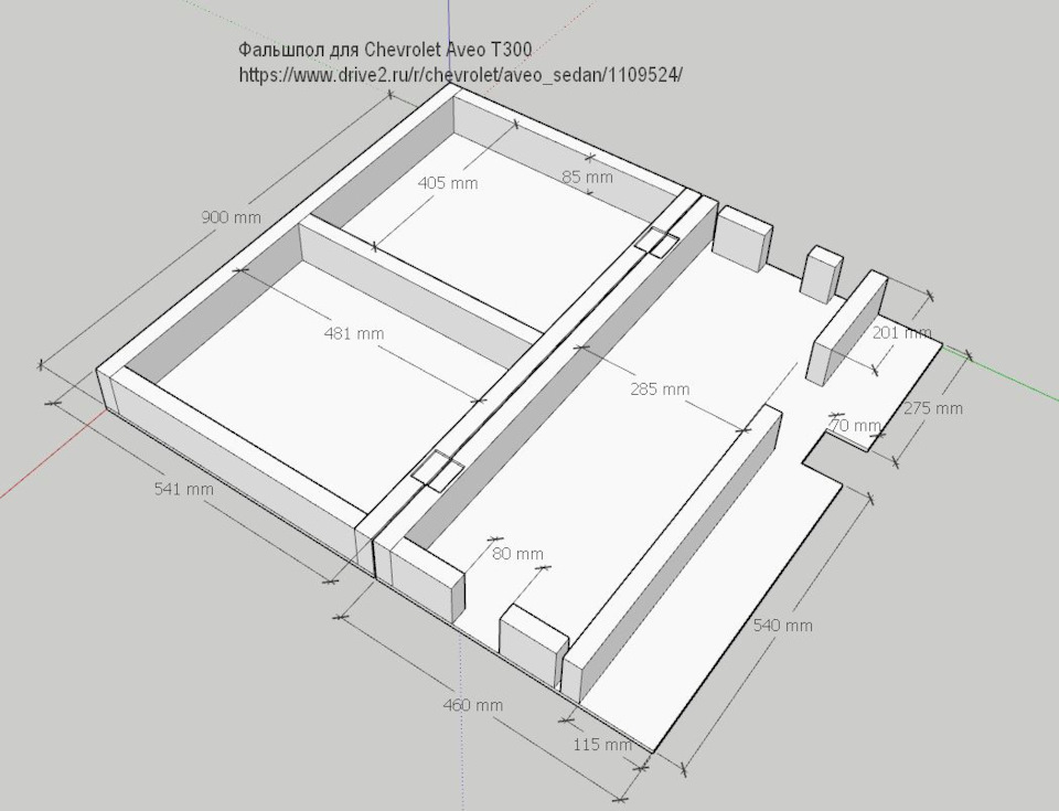 Фальшпол ваз 2115 чертеж