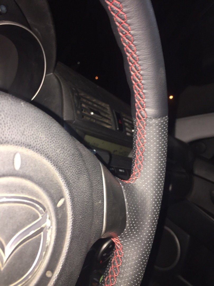 Перетяжка руля Мазда 3 ВК, шов макраме — DRIVE2