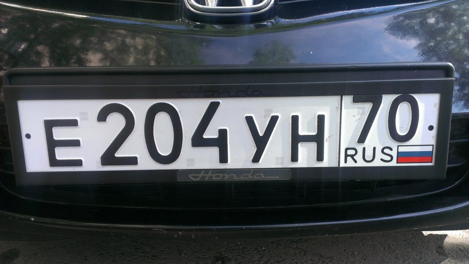"антивандальные" номерные рамки — Honda Civic 4D (8G), 1,8 л, 2007 года ...
