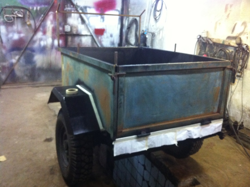 прицеп продолжение-подготовка к покраске и покраска — УАЗ 469, 2,9 л ...