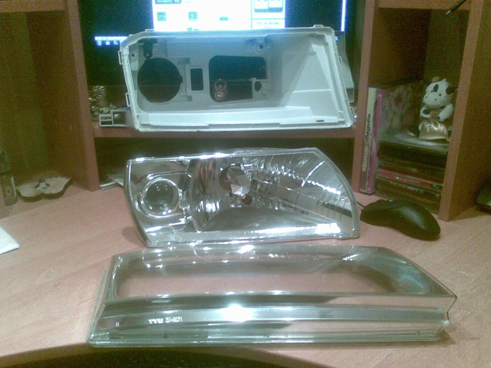 Установка биксенона + ремонт фары + полировка фар — Skoda Octavia A4 ...