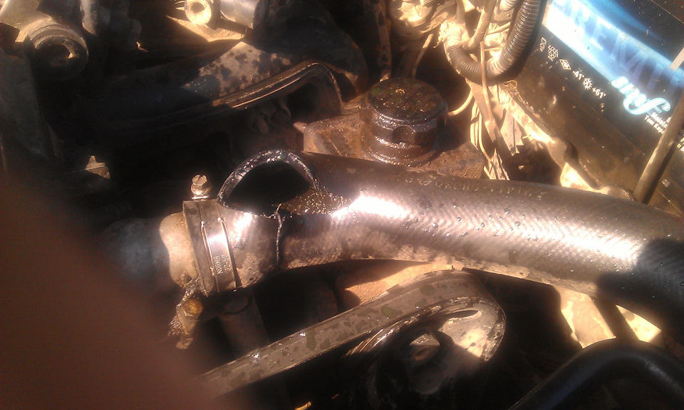 Лопнул патрубок радиатора — SsangYong Rexton (1G), 2,3 л, 2008 года ...